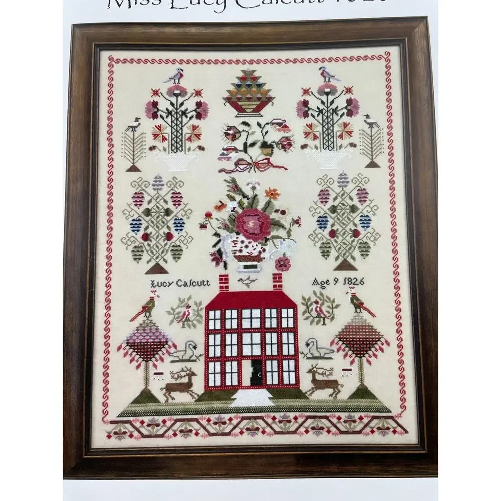 Lot of 2 Miss Lucy Calcutt 1825 / 1826 Cross Stitch Charts Just Stitching Along